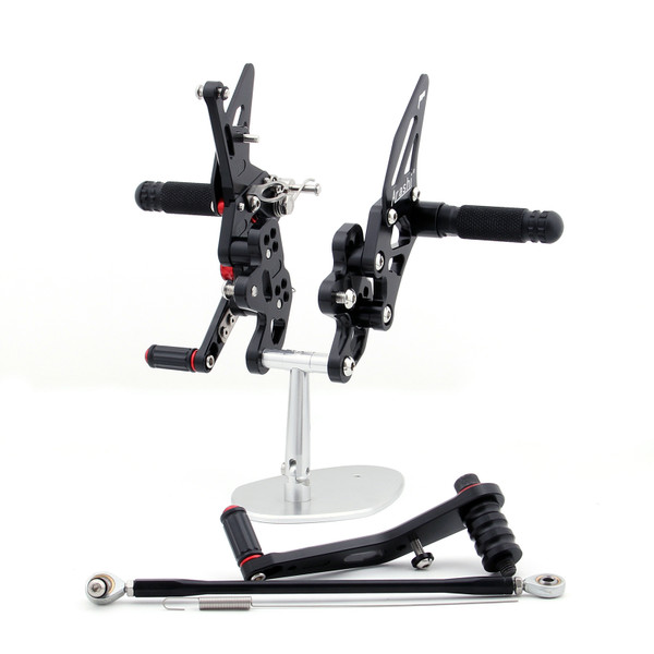 Adjustable CNC Rider Rear Set Rearsets Footrest Foot Rest Pegs Fit For Suzuki GSXR 600/750 2006-2010 BLK