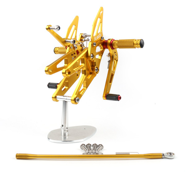 CNC Made Rearsets Fit For Yamaha YZF R6 2003-2005 GOLD CNC Made Rearsets Fit For Yamaha YZF R6 2003-2005 GOLD