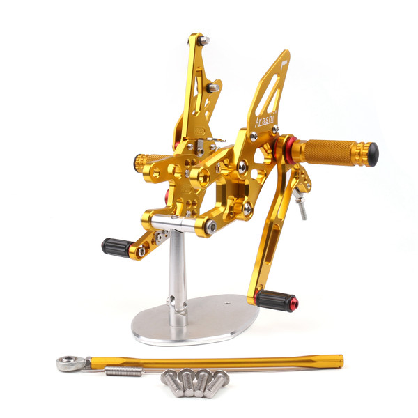 CNC Made Rearsets Fit For Kawasaki ZX10R 2004-2005 GOLD CNC Made Rearsets Fit For Kawasaki ZX10R 2004-2005 GOLD