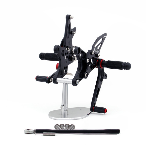 Adjustable CNC Rider Rear Set Rearsets Footrest Foot Rest Pegs Fit For Kawasaki Ninja ZX6R 2009-2020 BLK Adjustable CNC Rider Rear Set Rearsets Footrest Foot Rest Pegs Fit For Kawasaki Ninja ZX6R 2009-2020 BLK