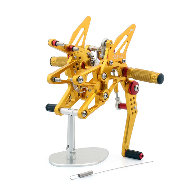 Adjustable CNC Rider Rear Set Rearsets Footrest Foot Rest Pegs Fit For Triumph Daytona 675/R 2013-2017 GOLD Adjustable CNC Rider Rear Set Rearsets Footrest Foot Rest Pegs Fit For Triumph Daytona 675/R 2013-2017 GOLD