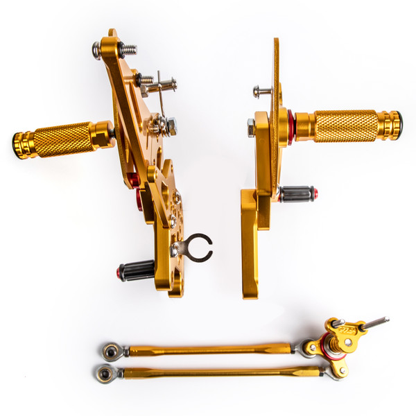 Adjustable CNC Rider Rear Set Rearsets Footrest Foot Rest Pegs Fit For Honda CBR600RR ABS 2009-2015 GOLD