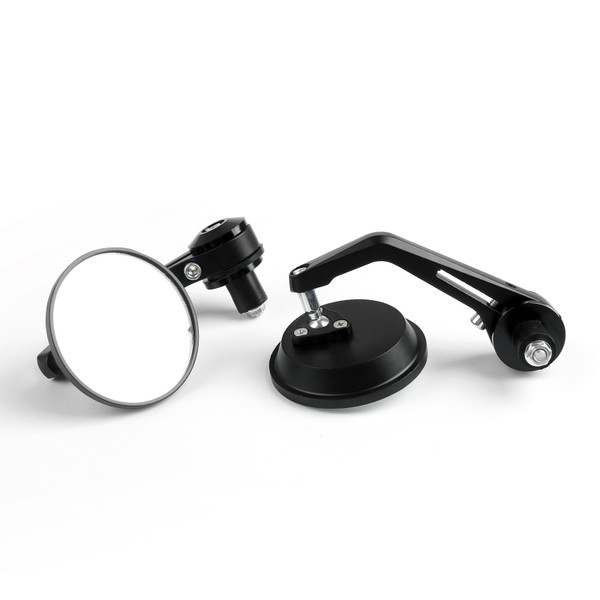 1Pair CNC Motorcycle 3" Round Side Mirror 7/8" Handlebar End For Cafe Racer 1Pair CNC Motorcycle 3" Round Side Mirror 7/8" Handlebar End For Cafe Racer
