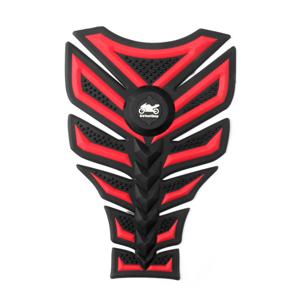 Motorbike Rubber Tank Pad Protector Motorcycle Scratch Pad Universal Spine Sticker B4 RED Motorbike Rubber Tank Pad Protector Motorcycle Scratch Pad Universal Spine Sticker B4 RED
