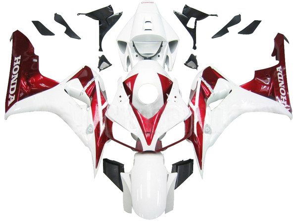 Fairings Honda CBR 1000 RR White & Cherry Red Honda Racing (2006-2007) Fairings Honda CBR 1000 RR White & Cherry Red Honda Racing (2006-2007)