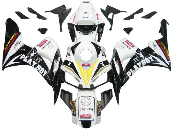 Fairings Honda CBR 1000 RR White & Black Playboy Racing (2006-2007) Fairings Honda CBR 1000 RR White & Black Playboy Racing (2006-2007)