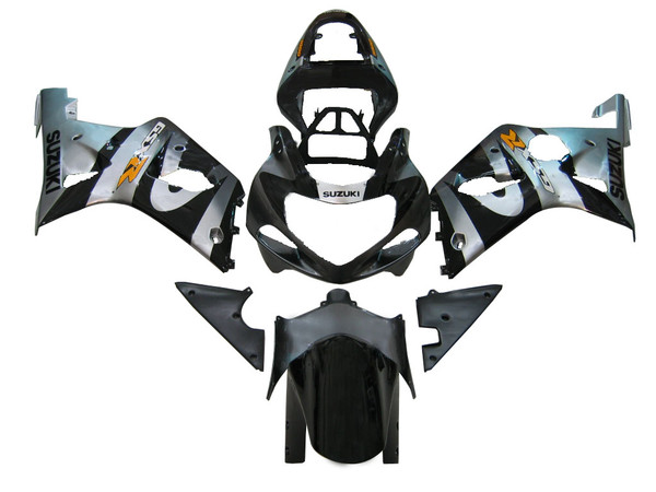 Fairings Suzuki GSXR 1000 Silver & Black Racing  (2000-2002) Fairings Suzuki GSXR 1000 Silver & Black Racing  (2000-2002)