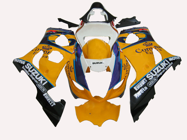 Fairings Suzuki GSXR 1000 Yellow & White Corona Racing (2003-2004) Fairings Suzuki GSXR 1000 Yellow & White Corona Racing (2003-2004)