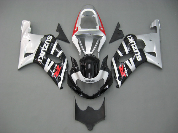 Fairings Suzuki GSXR 600 Black & Silver GSXR Racing  (2001-2003) Fairings Suzuki GSXR 600 Black & Silver GSXR Racing  (2001-2003)