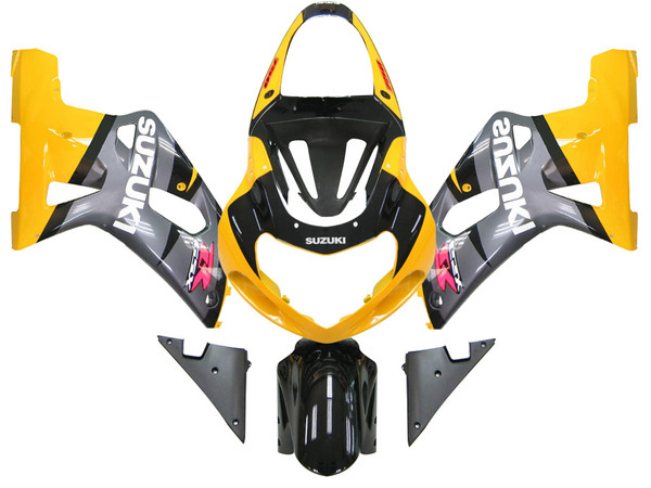 Fairings Suzuki GSXR 600 Silver & Yellow GSXR Racing  (2001-2003) Fairings Suzuki GSXR 600 Silver & Yellow GSXR Racing  (2001-2003)