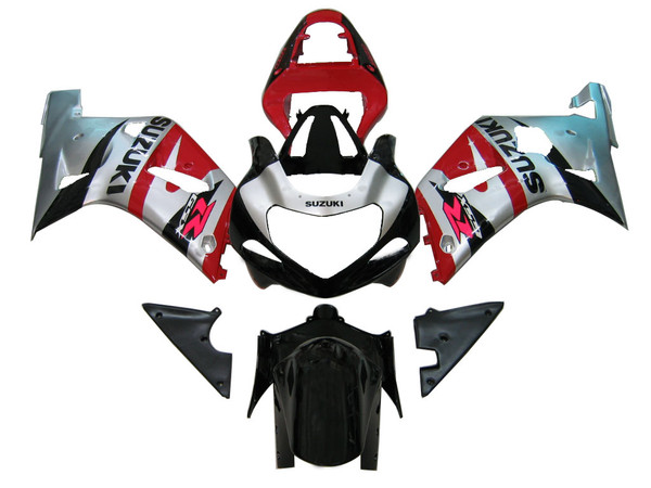 Fairings Suzuki GSXR 600 Silver Red Black GSXR Racing  (2001-2003) Fairings Suzuki GSXR 600 Silver Red Black GSXR Racing  (2001-2003)