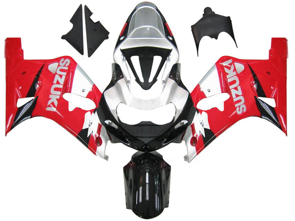 2001-2003 Suzuki GSXR 750 Amotopart Fairings Red Silver Black GSXR Racing 2001-2003 Suzuki GSXR 750 Amotopart Fairings Red Silver Black GSXR Racing