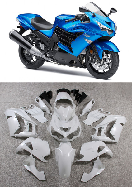 2012-2021 Kawasaki ZX14R Amotopart Fairings Plastics Ninja Blue Racing 2012-2021 Kawasaki ZX14R Amotopart Fairings Plastics Ninja Blue Racing