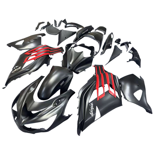2012-2021 Kawasaki ZX14R Amotopart Fairings Plastics Ninja Black Red Racing 2012-2021 Kawasaki ZX14R Amotopart Fairings Plastics Ninja Black Red Racing
