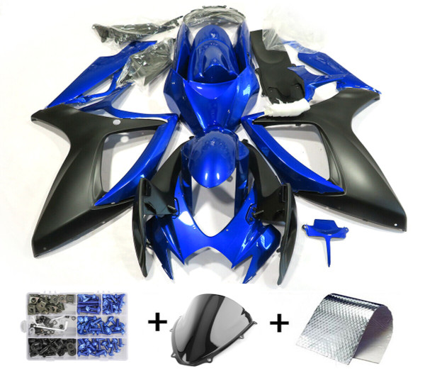 Fairing Injection Plastic Kit Blue Black Fit For Suzuki GSXR600/750 2006-2007 Fairing Injection Plastic Kit Blue Black Fit For Suzuki GSXR600/750 2006-2007
