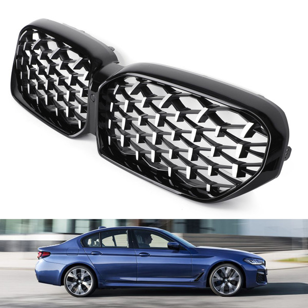 Chrome Gloss Black Front Grill Grille W/Camera Fit BMW 5-Series G30 G31 21-22 Chrome Gloss Black Front Grill Grille W/Camera Fit BMW 5-Series G30 G31 21-22