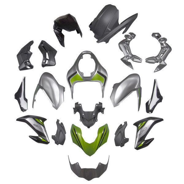 Silver Green Injection Plastic Bodywork Fairing Fit for Kawasaki Z900 2017-2019 Silver Green Injection Plastic Bodywork Fairing Fit for Kawasaki Z900 2017-2019
