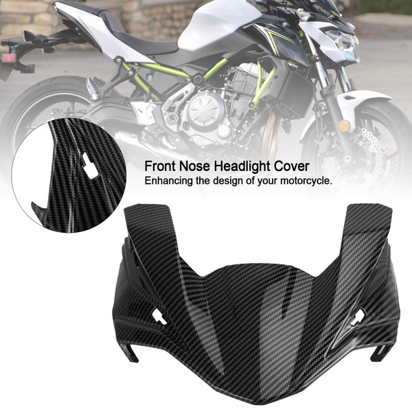 Carbon Front Nose Headlight Cover Surround Fairing For Kawasaki Z650 2017-2019 Carbon Front Nose Headlight Cover Surround Fairing For Kawasaki Z650 2017-2019