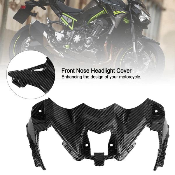 Carbon Front Nose Headlight Cover Fairing Cowling For KAWASAKI Z900 2020-2021 Carbon Front Nose Headlight Cover Fairing Cowling For KAWASAKI Z900 2020-2021