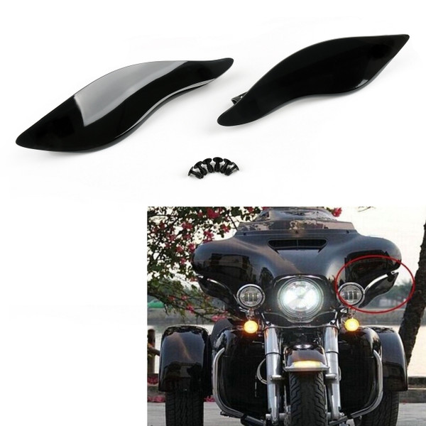 2 x ABS Plastic Side Wings Air Deflectors For Harley Street Electra Glide 14-17 2 x ABS Plastic Side Wings Air Deflectors For Harley Street Electra Glide 14-17