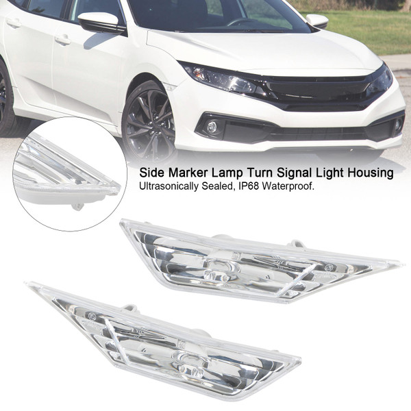Side Marker Lamp Turn Signal Light Housing for Honda Civic 2016-2021 Clear Side Marker Lamp Turn Signal Light Housing for Honda Civic 2016-2021 Clear