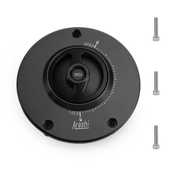 CNC Keyless Fuel Gas Tank Cap Black Fit for Honda CBR600RR CBR1000RR 2004-2019 CNC Keyless Fuel Gas Tank Cap Black Fit for Honda CBR600RR CBR1000RR 2004-2019