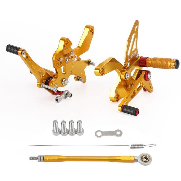 Aluminum Gold Rear Sets Footpegs Footrest For Kawasaki Z900 Z 900 2021 2022 Aluminum Gold Rear Sets Footpegs Footrest For Kawasaki Z900 Z 900 2021 2022