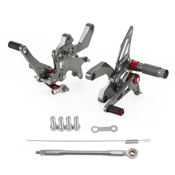 Aluminum Gray Rear Sets Footpegs Footrest For Kawasaki Z900 Z 900 2021 2022 Aluminum Gray Rear Sets Footpegs Footrest For Kawasaki Z900 Z 900 2021 2022