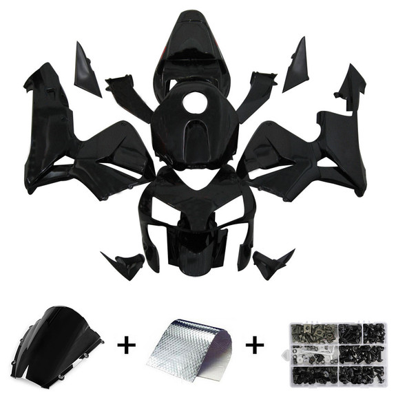 Injection Fairing Kit Bodywork ABS fit For Honda CBR600 RR 2003 2004 black #4