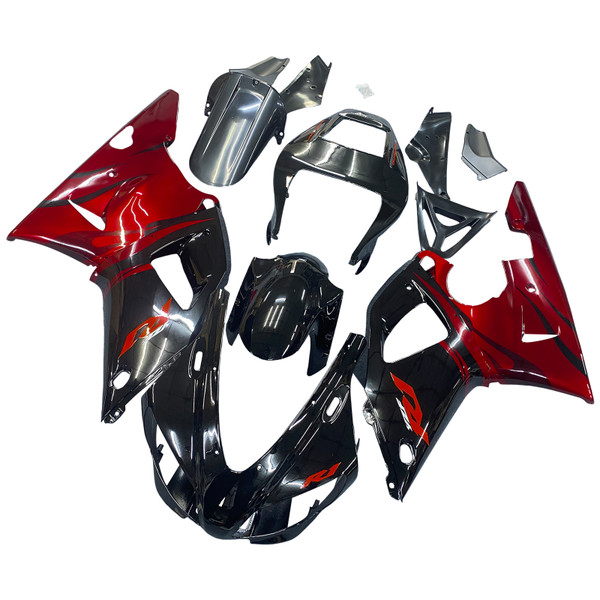 1998-1999 Yamaha YZF R1 Amotopart Plastic Fairing Bodywork Kit Injection Black New #14 1998-1999 Yamaha YZF R1 Amotopart Plastic Fairing Bodywork Kit Injection Black New #14