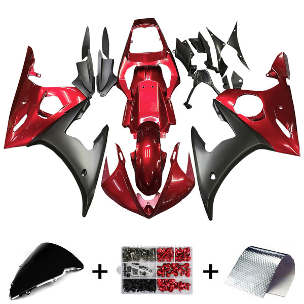 2003-2004 Yamaha YZF 600 R6 2006-2009 R6S Amotopart Injection Fairing Kit Bodywork Plastic ABS #127