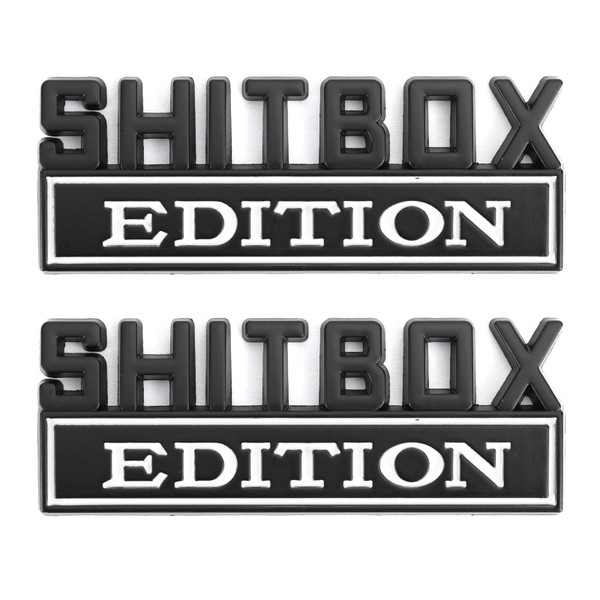 2pc Shitbox Edition Emblem Decal Badges Stickers For Ford Chevy Car Truck #C 2pc Shitbox Edition Emblem Decal Badges Stickers For Ford Chevy Car Truck #C