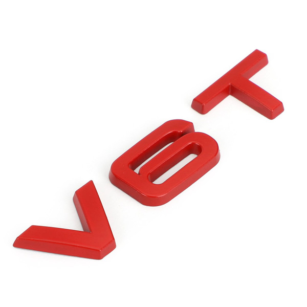 V6T Emblem Badge Fit For AUDI A1 A3 A4 A5 A6 A7 Q3 Q5 Q7 S6 S7 S8 S4 SQ5 Red V6T Emblem Badge Fit For AUDI A1 A3 A4 A5 A6 A7 Q3 Q5 Q7 S6 S7 S8 S4 SQ5 Red
