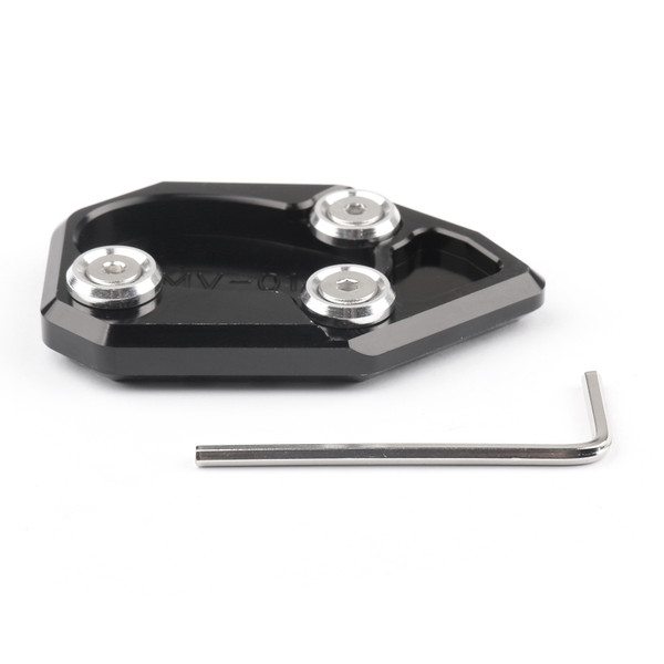 Side Kickstand Stand Plate Pad For MV AGUSTA Brutale 1078 F4 Brutale 990R Black Side Kickstand Stand Plate Pad For MV AGUSTA Brutale 1078 F4 Brutale 990R Black