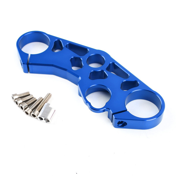 Lowering Triple Tree Front Upper Top Clamp for SUZUKI GSXR 600 750 1000 Blue Lowering Triple Tree Front Upper Top Clamp for SUZUKI GSXR 600 750 1000 Blue