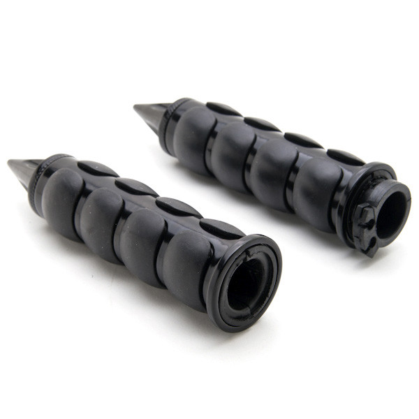 1" / 25mm Handlebar Grips Spike Bar End Universal Fit Harley-Davidson Honda Kawasaki Suzuki Victory Yamaha, Black