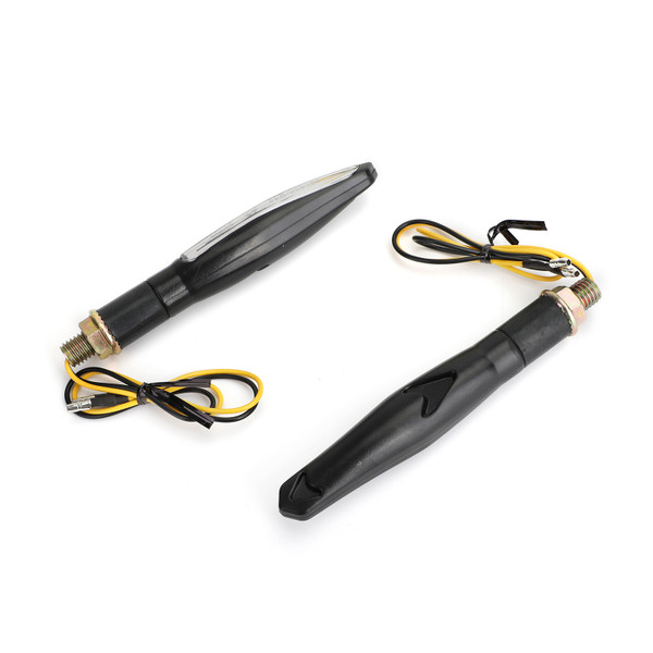 2x M10 Sequential Flowing LED Motorcycle Turn Signal Indicator Lights Lamp Amber 2x M10 Sequential Flowing LED Motorcycle Turn Signal Indicator Lights Lamp Amber