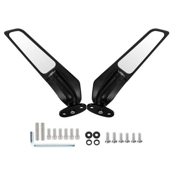 Adjustable Wing Fin Rearview Mirrors For Honda CBR600RR CBR600 F F4 F4i 99-21 Adjustable Wing Fin Rearview Mirrors For Honda CBR600RR CBR600 F F4 F4i 99-21