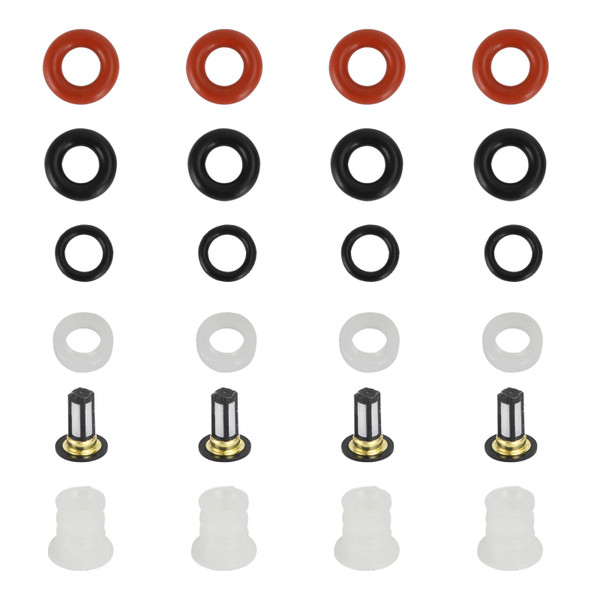 4PCS Fuel Injectors Repair Kit Filters O-Rings Fit Acura RSX TSX Honda Civic 4PCS Fuel Injectors Repair Kit Filters O-Rings Fit Acura RSX TSX Honda Civic
