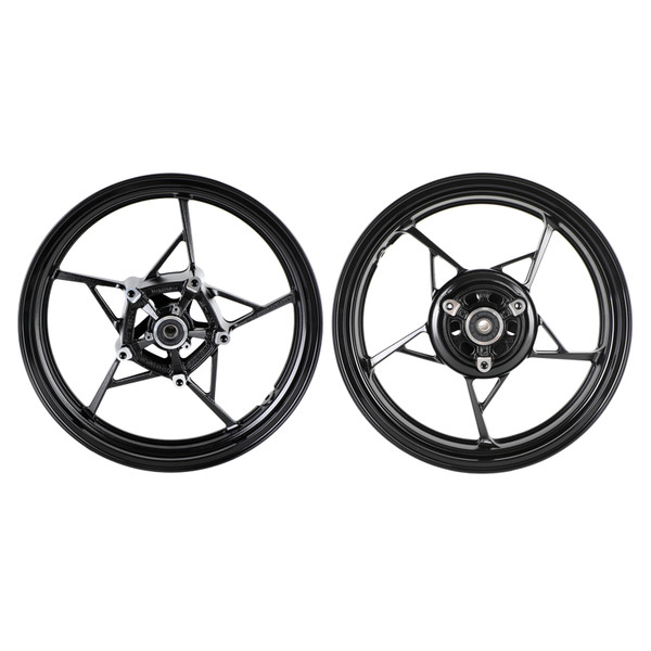 Front & Rear Wheel Rims Black For Kawasaki Z400 EX400 Ninja 400 ABS 2018-2022 Front & Rear Wheel Rims Black For Kawasaki Z400 EX400 Ninja 400 ABS 2018-2022