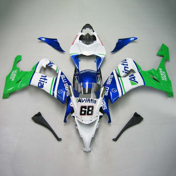 Injection Fairing Kit Bodywork Plastic ABS fit For Kawasaki ZX10R 2008-2010 116