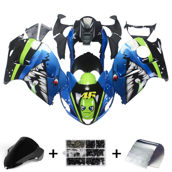 1999-2007 Suzuki Hayabusa GSX1300 Amotopart Injection Fairing Kit Bodywork Plastic ABS #109