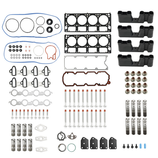 2007-2014 Chevrolet Tahoe 5.3L 5328CC 325CID V8 FLEX OHV 16 Valve AFM Lifter Replacement Kit Head Gasket Set Head Bolts Lifters Guides Generic