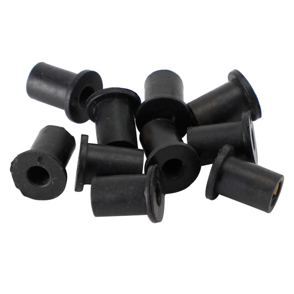 10 Quantity M4 Rubber Well Nut Windscreen & Fairing 8mm 5/16" Wellnuts 10 Quantity M4 Rubber Well Nut Windscreen & Fairing 8mm 5/16" Wellnuts