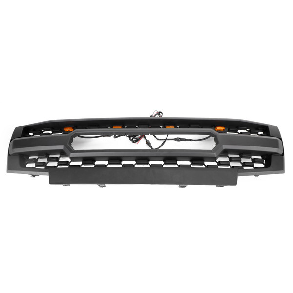 2009-2017 Nissan Frontier Black Front Bumper Grille Grill W/ Led Lights Generic