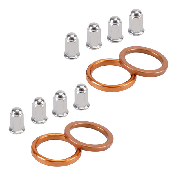 4 Exhaust Gaskets & 8 Cap Nuts For Honda CB500 CB550 VF500/700/750 VFR750/800 4 Exhaust Gaskets & 8 Cap Nuts For Honda CB500 CB550 VF500/700/750 VFR750/800