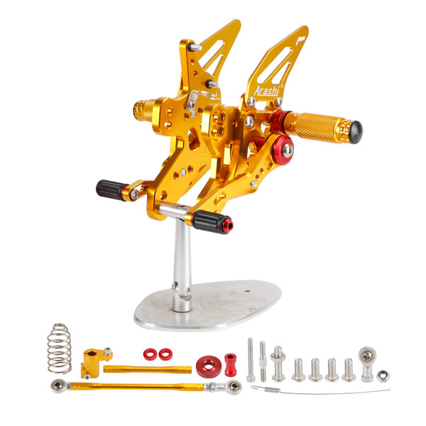 Aluminum Gold Rear Sets Footpegs Footrest For Honda CBR650R CB650R 2019-2023 Aluminum Gold Rear Sets Footpegs Footrest For Honda CBR650R CB650R 2019-2023