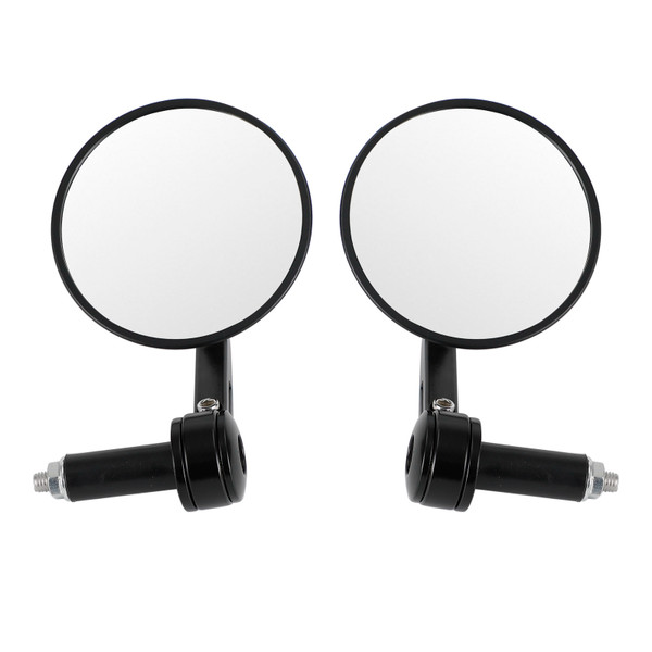 Custom HandleBar End Mirrors Anti Glare Round Black Billet Quality 22mm 7/8" X2 Custom HandleBar End Mirrors Anti Glare Round Black Billet Quality 22mm 7/8" X2
