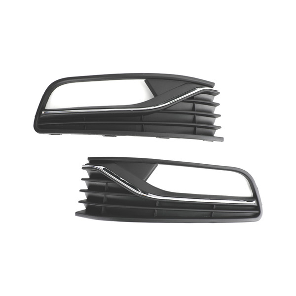 Pair Front Bumper Fog Light Cover Grill Grille fit VW Polo 6R 2014-2017 Pair Front Bumper Fog Light Cover Grill Grille fit VW Polo 6R 2014-2017