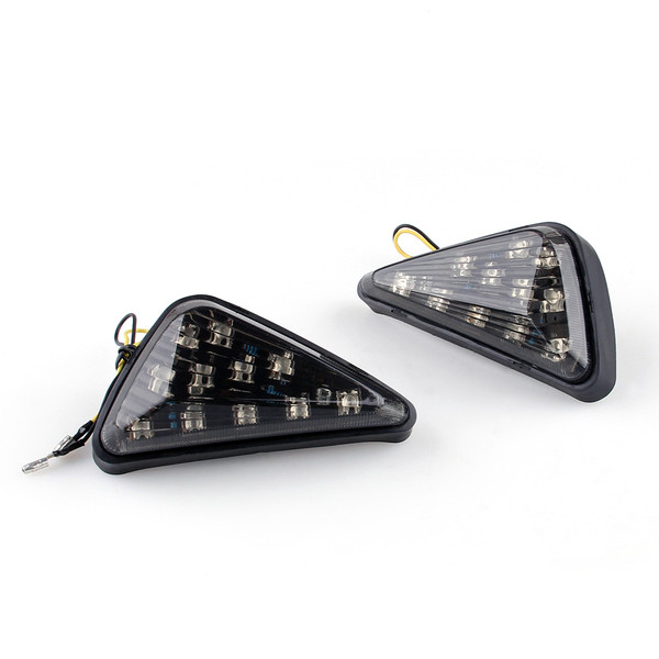 Front Indicators Flush Mount LED Turn Signals Suzuki GSXR 600 / 750 (00-12) GSXR 1000 (01-05), Smoke Front Indicators Flush Mount LED Turn Signals Suzuki GSXR 600 / 750 (00-12) GSXR 1000 (01-05), Smoke